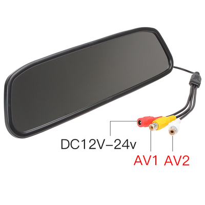 Автоматическое зеркало заднего вида контролирует 4,3 дюйма LCD обращая помощь 2 AV входного сигнала