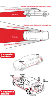 Безопасность Парковочный радар 4 зонда Автомобильный датчик слепых зон типа зуммера