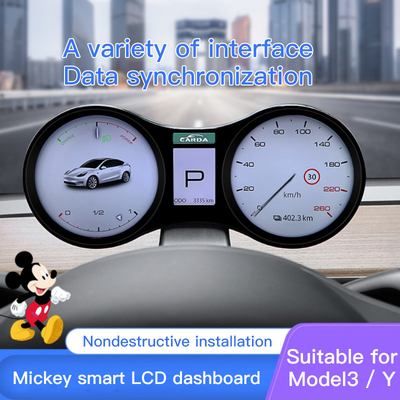Многофункциональный дюйм TFT LCD HUD приборной панели 12,3 Tesla цифров с тестом ускорения компаса