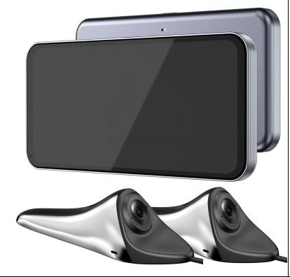6.25 Inch 1080P AHD Touch Screen Dash Cam, Camera BSD Vehicle Monitor System, Night Vision, IP68 Waterproof