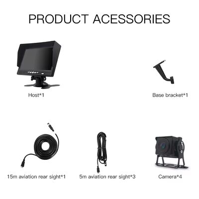 Система камеры транспортного средства с 10-дюймовым IPS-экраном и 4 камерами для грузовых автомобилей и управления парком