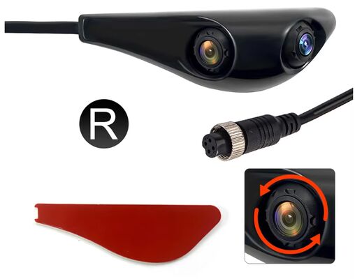 AHD 1080P Dual Lens Car Side View Camera System Sticker Mount Design with 4PIN Aviation Connector