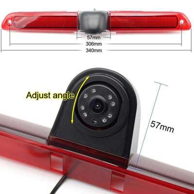 HD Car Brake Light Rear View Backup Camera, Parking Reverse Camera for Citroen Jumpy, Peugeot Expert, Toyota Proace 2016-2019