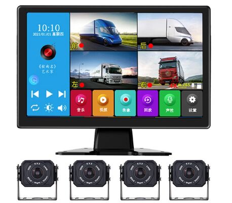 10.1 дюймовый 1080P Монитор заднего вида автомобиля Монитор ночного видения Обратная камера Открытие слепого пятна Система сигнализации безопасности Dash Cam