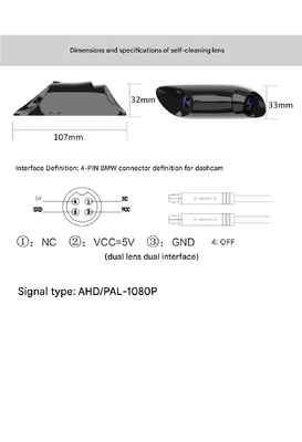 Электронное зеркало заднего вида с двумя объективами 1080P, 6-дюймовый яркий дисплей, ультратонкий алюминиевый корпус, водонепроницаемая зеркальная камера заднего вида для автомобилей