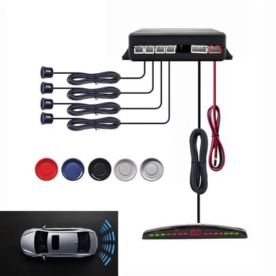 4 Probe Front Parking Sensor with Buzzer Alarm and Waterproof Dustproof Reverse Radar for Car Safety