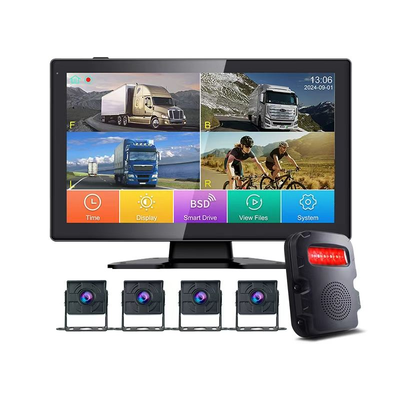 10-дюймовый 4CH IPS разделенный экран MDVR Монитор водонепроницаемая резервная камера Dash Cam Обратная помощь для мониторинга автопарка полугрузовых автобусов