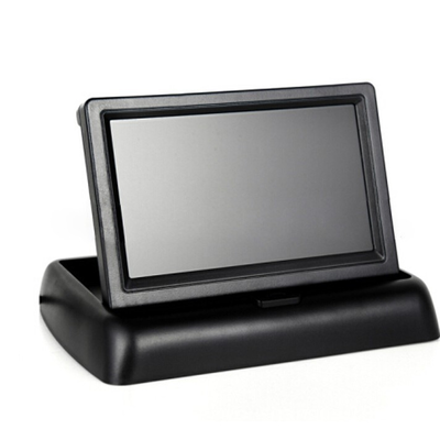 5 Inch TFT LCD Foldable Car Rear View Monitor with Adjustable Screen Viewing Angle and DC 12V Standard Vehicle Voltage